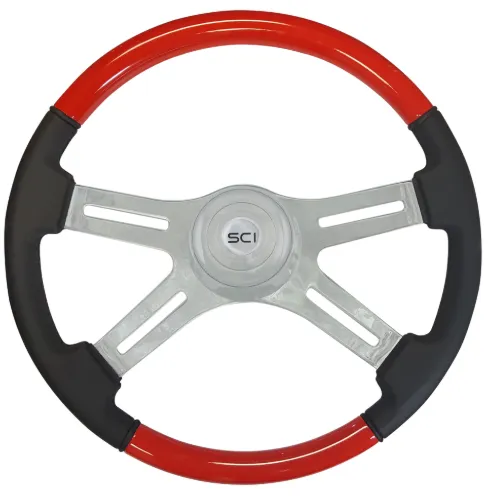 18" Classic Viper Red Painted Wood & Leather Combo