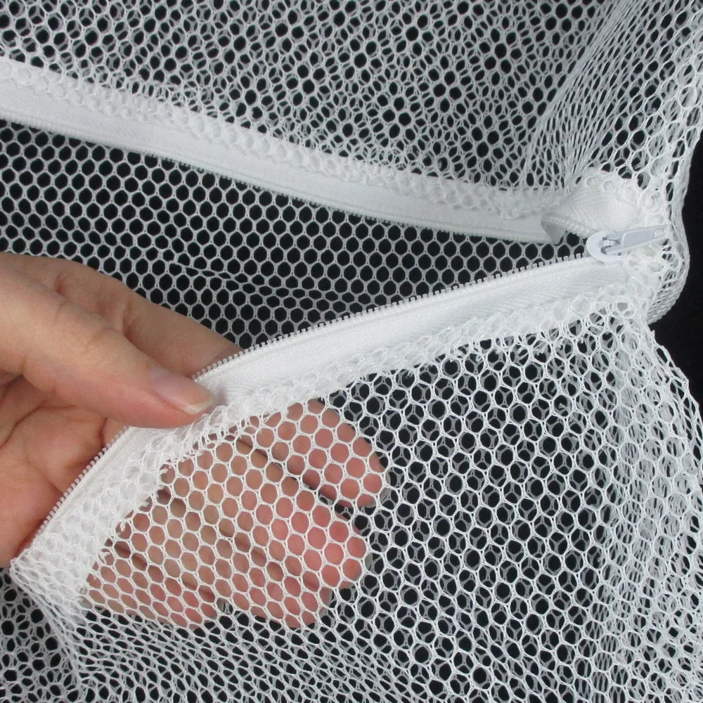 2 x Mesh Delicate Laundry Bag 16"x20" Lingerie Socks Bra Underwear Wash Zippered