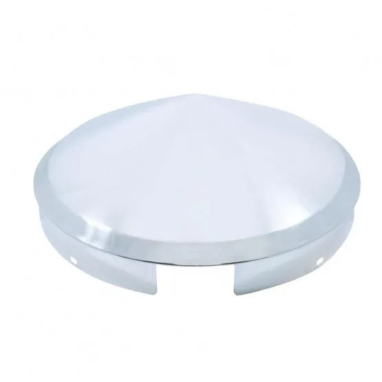 4 Even Notched Chrome Pointed Front Hub Cap - 1" Lip