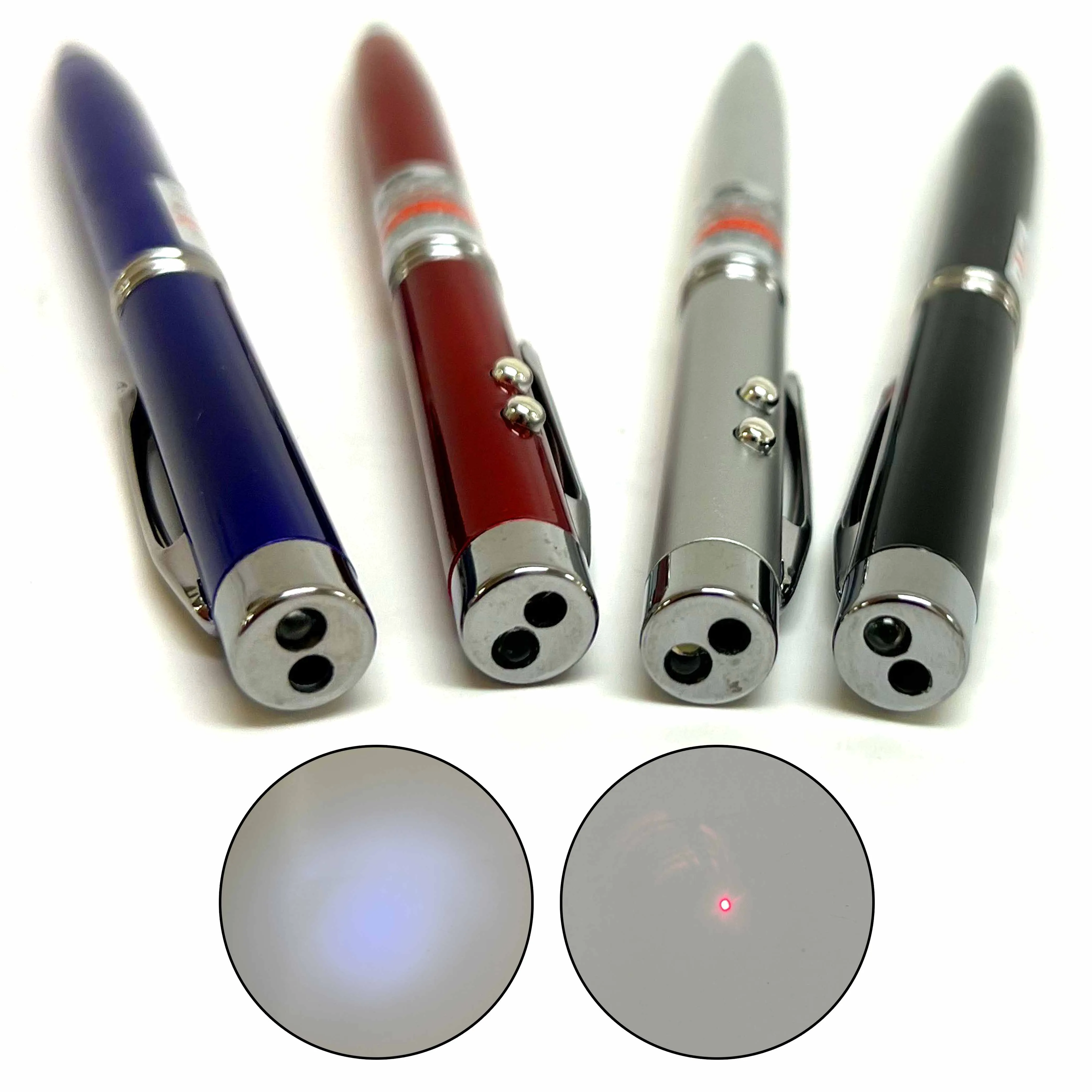 4 Pc Laser Pen Pointer Ballpoint Writing LED Flashlight Beam Light Interactive