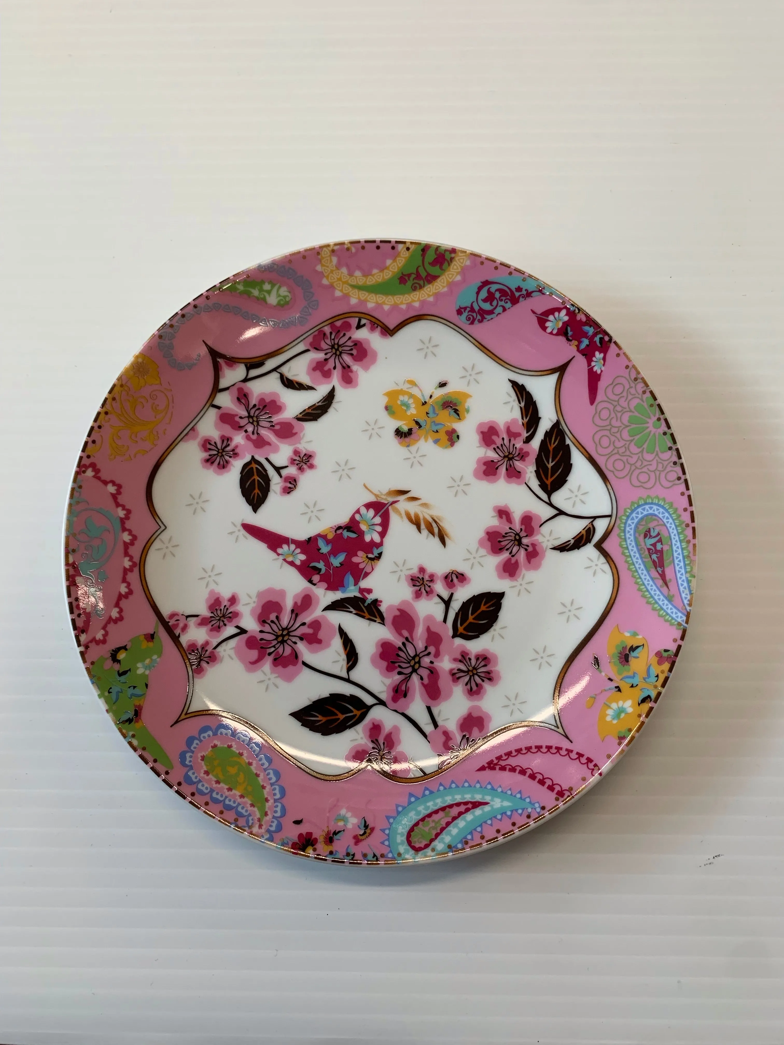 Ace Bird Floral Cup, Saucer, Plate Set