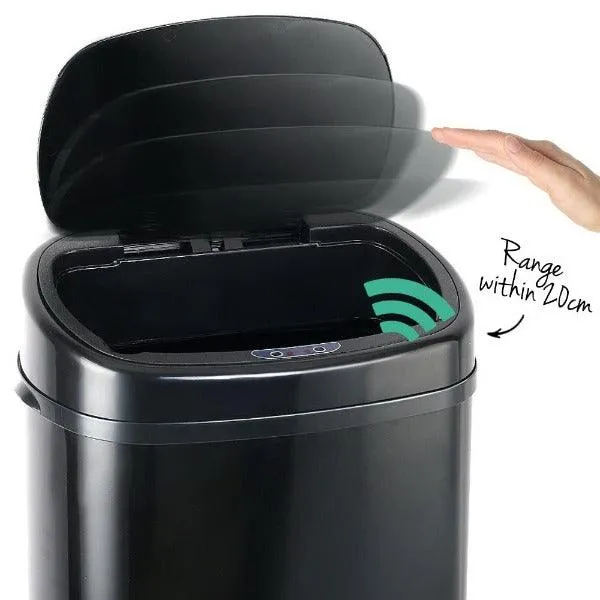 Automatic Motion Sensor Rubbish Bin 58L - Black