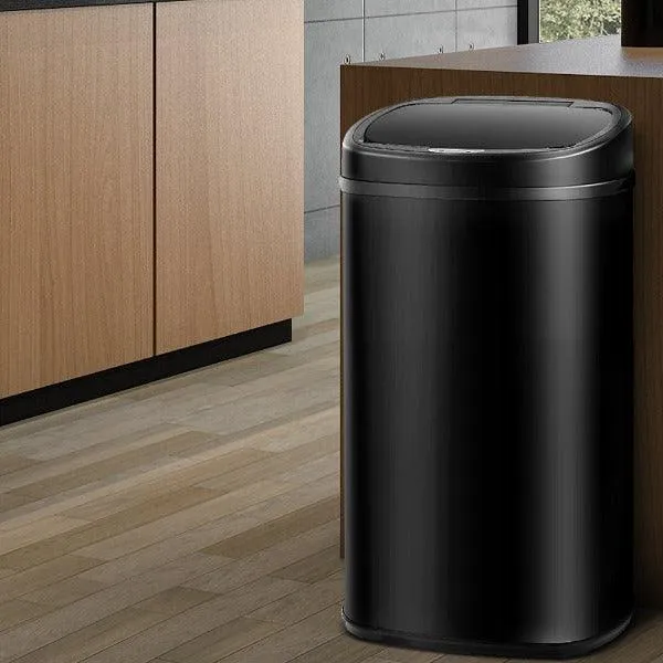 Automatic Motion Sensor Rubbish Bin 58L - Black