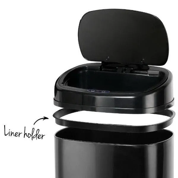 Automatic Motion Sensor Rubbish Bin 58L - Black