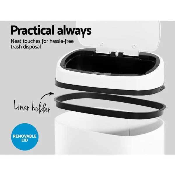 Automatic Motion Sensor Rubbish Bin 58L - White