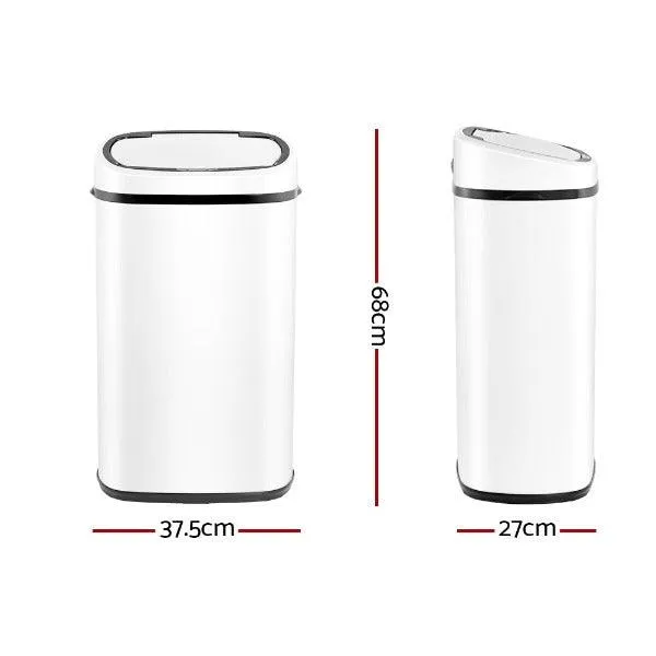 Automatic Motion Sensor Rubbish Bin 58L - White