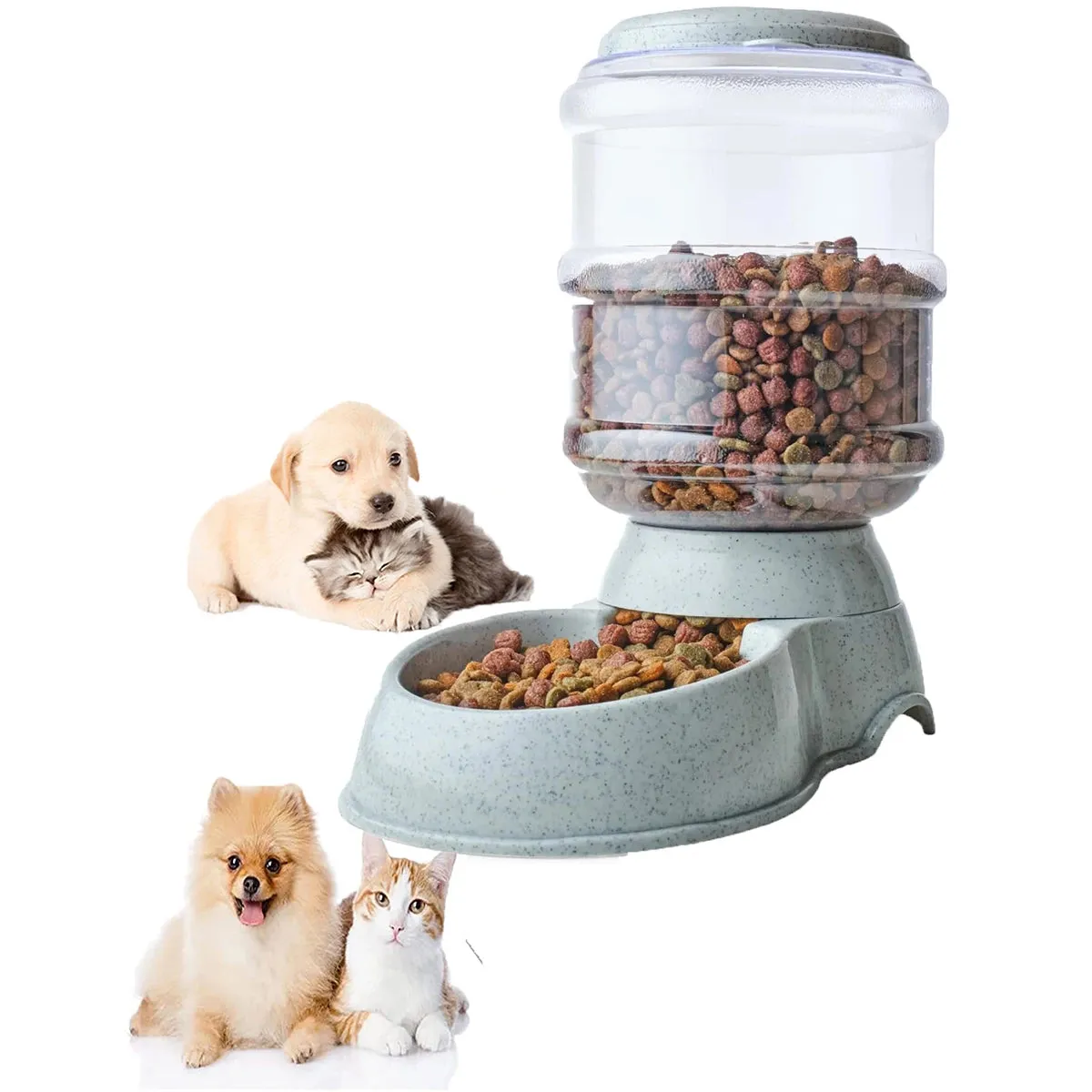 Automatic Water Dispenser and Large-Capacity Pet Feeder – Food and Water Bowl for Cats and Small Dogs