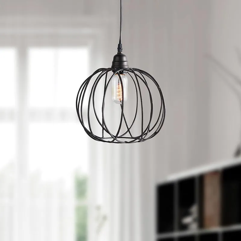 Black Pumpkin Cage Light