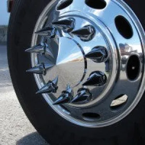 Chrome ABS Plastic Front Pointed Axel Cover Kit