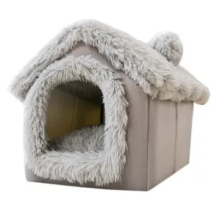 Cozy Indoor Dog Kennel: Soft, Warm, and Portable Pet Bed for Small to Medium Dogs