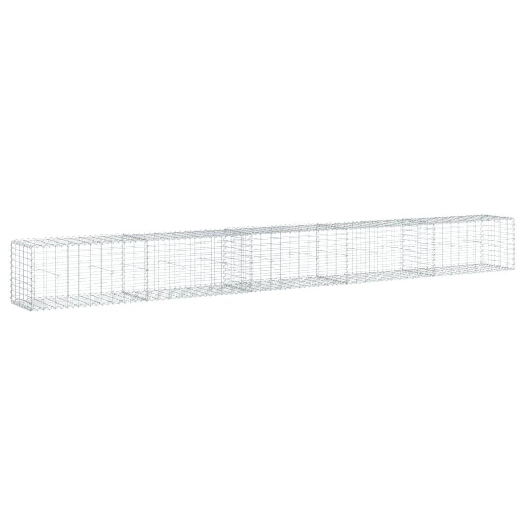 Gabion Basket with Cover 500x50x50 cm Galvanised Iron