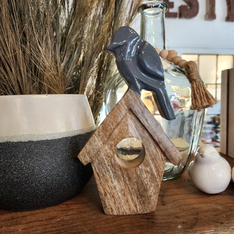 Gray Bird Birdhouse