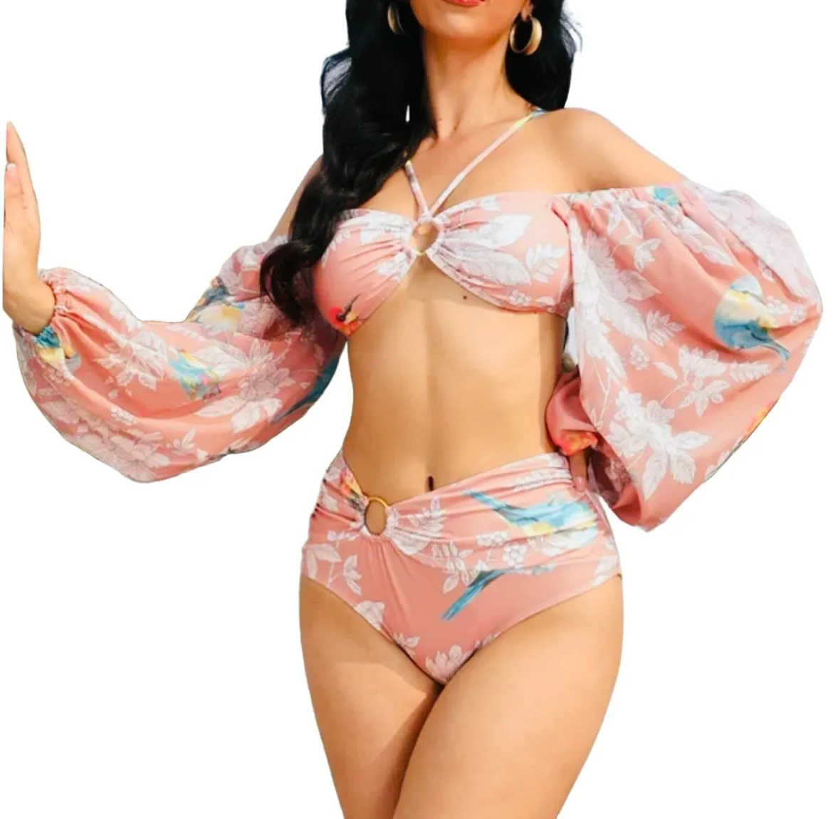 "Birds of Paradise" two-piece swimsuit