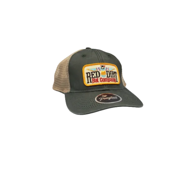 Red Dirt Hat Co Tag T-Bird Ponytail Cap