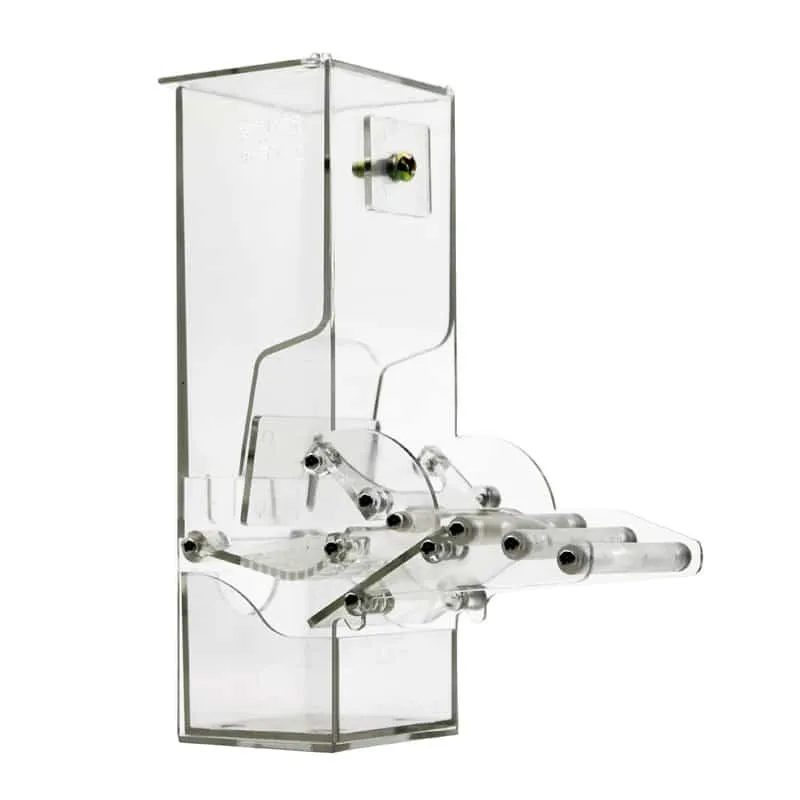 White Plastic Feeder For Birds