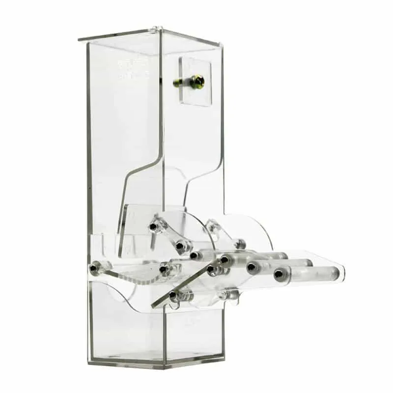 White Plastic Feeder For Birds